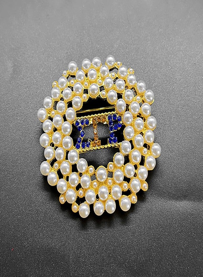 muiot SIGMA GAMMA RHO Sorority Golden Brooch With Imitation Pearls & Rhinestone Metal Greek Letter Brooch Sorority Symbol SGR Member Jewelry Pin - Image 4